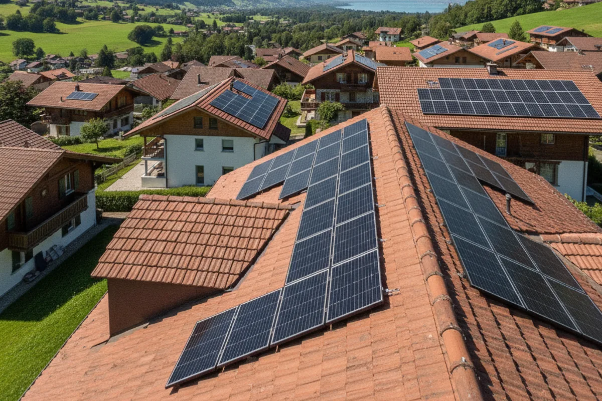 Panneaux solaires à Bulle, Fribourg